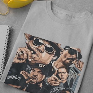 Vintage 90s Rap Legends T-Shirt | Old School Hip Hop Graphic Tee | Retro Streetwear for Music Lovers - Gift for rap lover