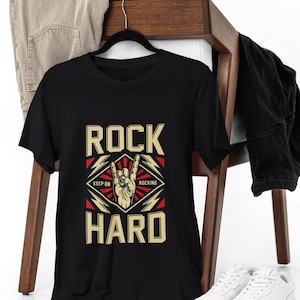 Hard Rock Lover T-Shirt | Unisex Rock Concert Outfit Shirt | Retro Rock and Roll Fan Gift Shirt - Rock Music Quote Tee