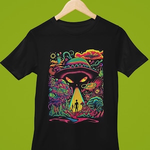 Psychedelic Trippy T-Shirt | Colorful Festival Unisex Tee | Cosmic Rave Aesthetic Graphic Top - Fantasy Psychedelic Design Shirt