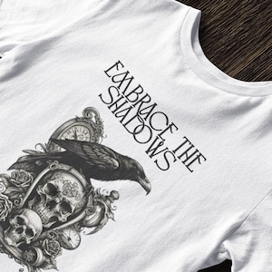 Unisex Gothic graphic T-Shirt - Alternative Goth Fashion Tee - Halloween Gift Shirt - Dark Style Art - Horror lovers Gift Tee