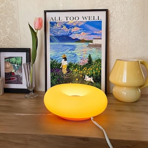 Retro Nordic Touch Dimming Table Lamp – Vintage LED Desk Light with USB Rechargeable Battery – Minimalist Scandi Lighting for Bedroom Office