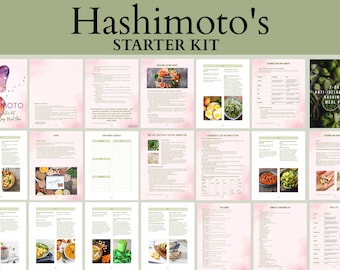 Plan de alimentación para enfermedades autoinmunes, consejos antiinflamatorios, guía imprimible sobre la tiroiditis de Hashimoto, salud tiroidea, apoyo holístico