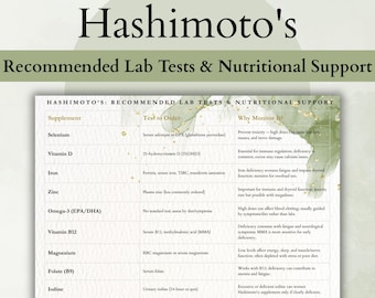Hashimoto’s: Recommended Lab Tests & Nutritional Support