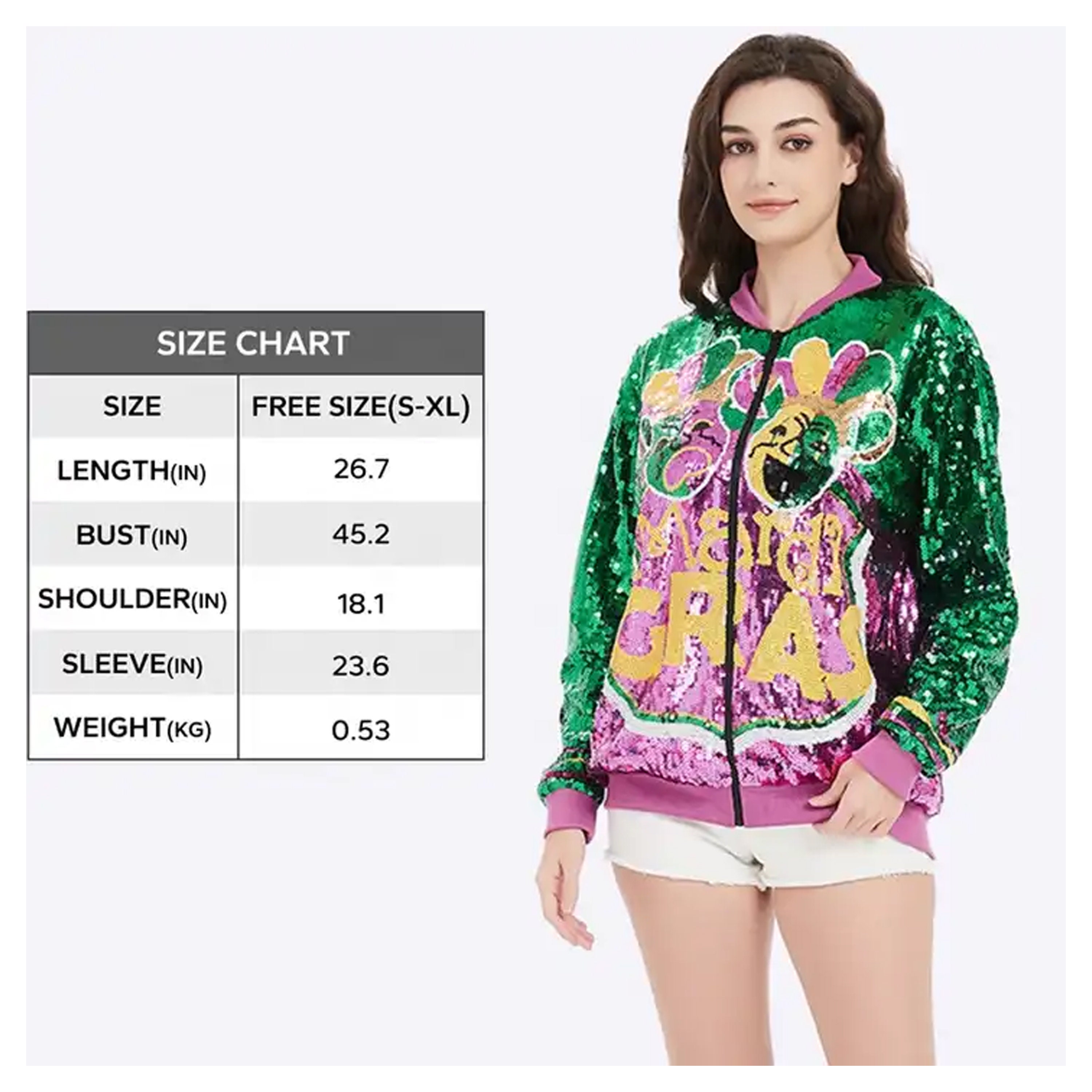 mardi gras patch jacket