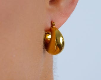 Chunky Dome Hoop Earrings