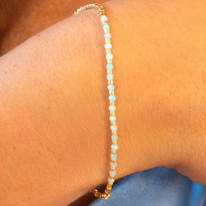 Gold Plated Miyuki Beaded Bracelet: Braided Boho Jewelry