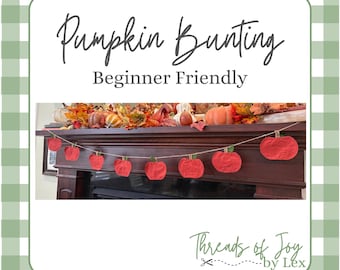 Pumpkin Bunting Sewing Pattern Instructions