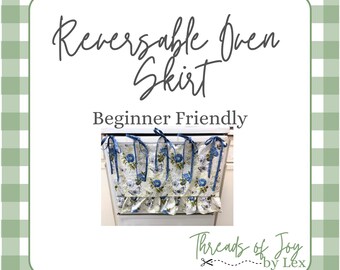 Reversible Oven Skirt Sewing Pattern Instructions