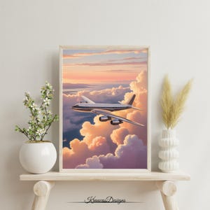 Aviation Poster: Minimalist Airplane Wall Art - Pilot Gift
