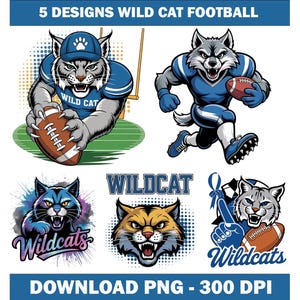 Wildcat football svg Wildcat svg Sport Png Football Mascot Png Checkered Png Retro Wildcats Sublimation Game Day Png