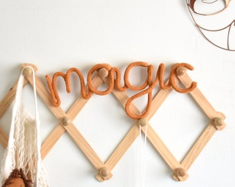 Magic Baby Room Decor, Wire Word Sign, Playroom Sign, Knitted Word Sign, Baby Sign for Nersury, Kids Room Decor, Magic Knitted Sign