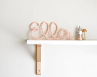 Baby Name Sign, Personalized Knitted Word, Personalized Nursery Decor, Wire Word, Custom Nursery Decor, Baby Room Decor, Playroom Decor