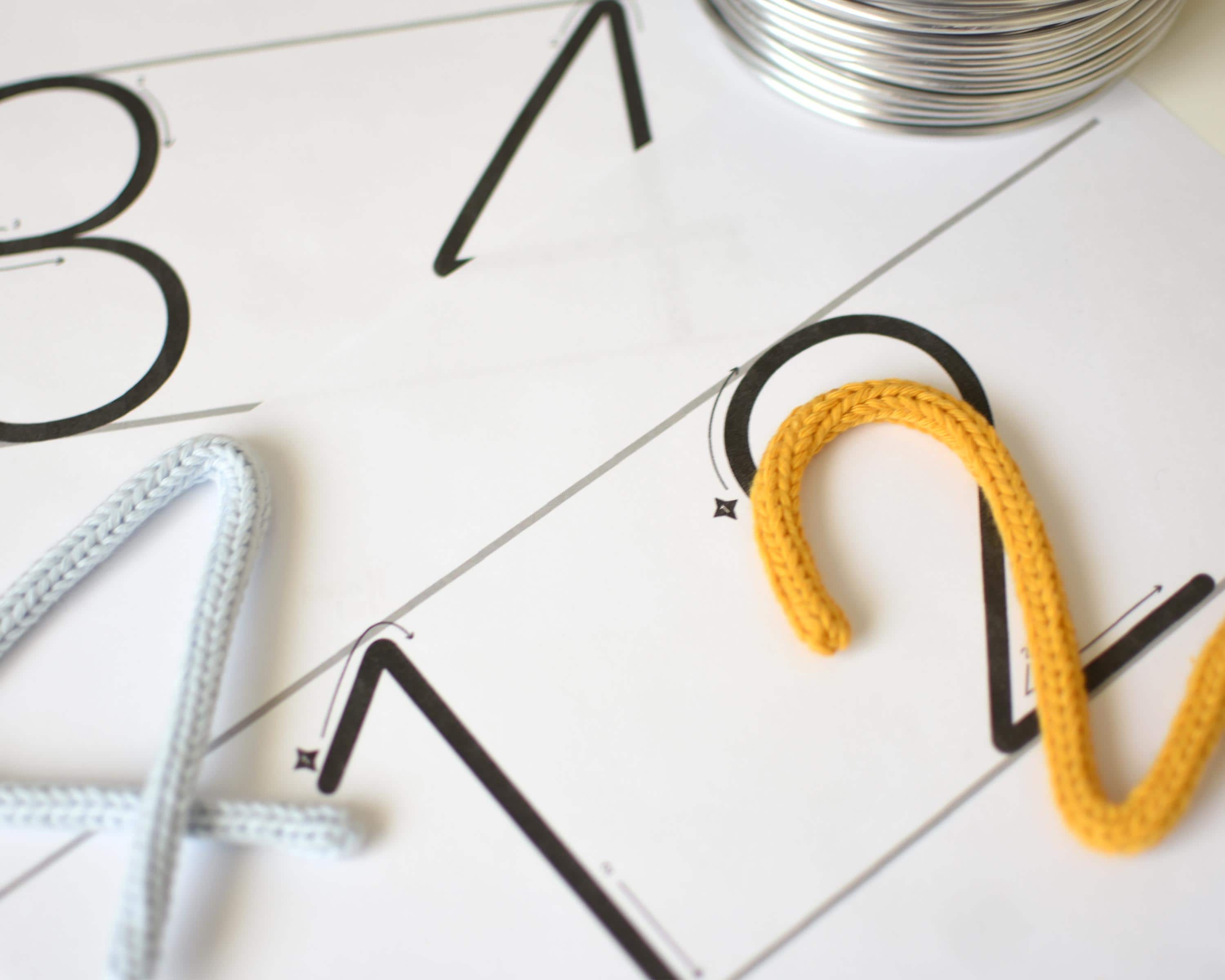 Printable Threading Letters Printable Letter Templates for Knitted Wire Art, Icord Alphabet ...