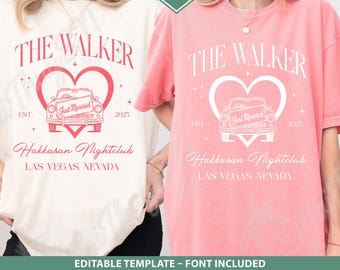 Plantilla SVG PNG de Club Social de Luna de Miel, diseño de camiseta editable para pareja a juego, sublimación personalizada para viaje de bodas de recién casados