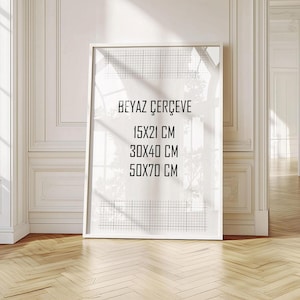 Modern White Photo Frame: Minimalist MDF Art Display - 3 Sizes