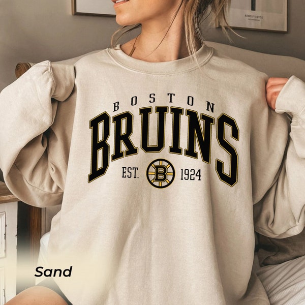 Vintage Boston Bruins Sweatshirt, Bruins Tee, Hockey t-shirt, College Hoodie, Hockey Fan Shirt, Boston Hockey Shirt