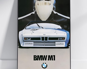 Póster clásico del BMW M1, superdeportivo Concorde Jet de los años 70