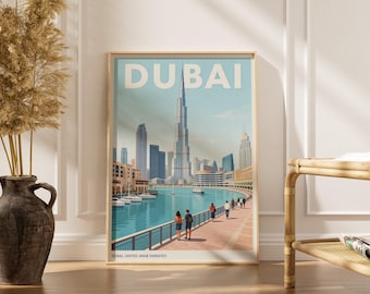 Póster del Burj Khalifa (vector), azul cielo y turquesa