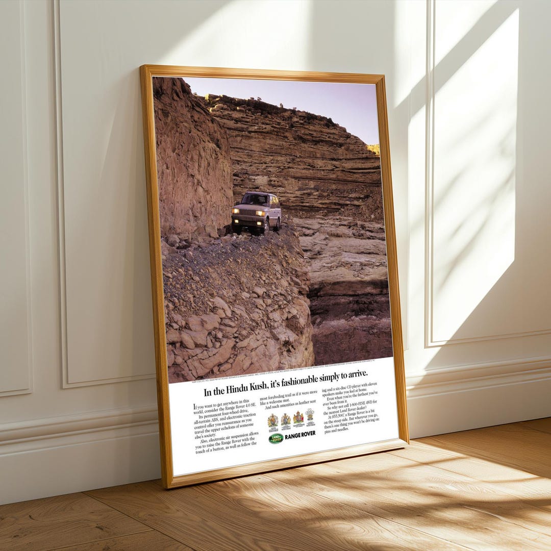 Range Rover Print Image Vintage Range Rover Print – Canyon Adventure, Retro Car Art - Etsy