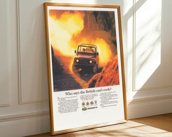 ランドローバー ディフェンダー 広告 レトロ 自動車 ポスター カー
