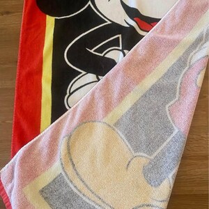 Vintage Mickey Mouse Bath Beach Towel- Disney Made in Taiwan image 4