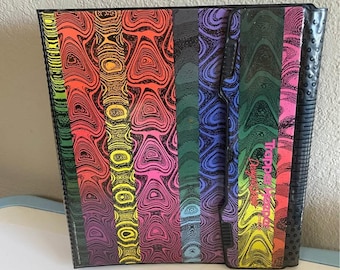 1989 vintage groovy Trapper Keeper 3 ring binder Notebook