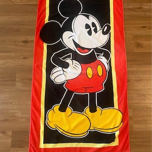 Vintage Mickey Mouse Bath Beach Towel- Disney Made in Taiwan image 1