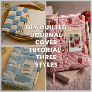 Planner Cover Sewing Pattern PDF – Quilted A5 + B6 Journal Cover Tutorial | Beginner Friendly Quilt Pattern