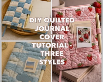 Planner Cover Sewing Pattern PDF – Quilted A5 + B6 Journal Cover Tutorial | Beginner Friendly Quilt Pattern
