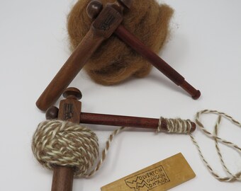 Montana Hand Spinner with a built in yarn gauge -Walnut- Spin Your Own Yarns!!