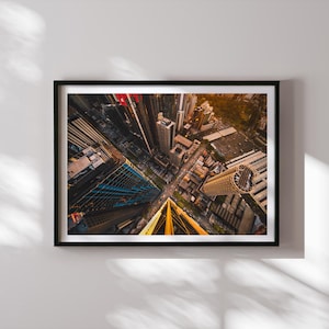 Melbourne Sunset Cityscape Print – Rooftop Skyline Photography | Golden Hour Urban Wall Art | City Landscape Photo | Modern Home Decor