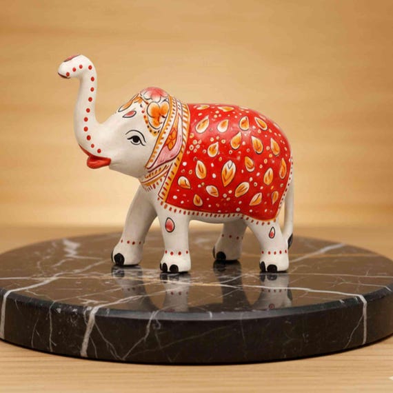 手描きの金属製象の置物、インドの室内装飾 - Etsy 日本