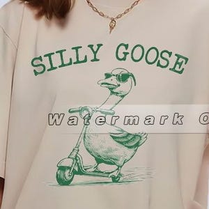Retro Silly Goose Graphic Tee: Funny Cowgirl Western Shirt