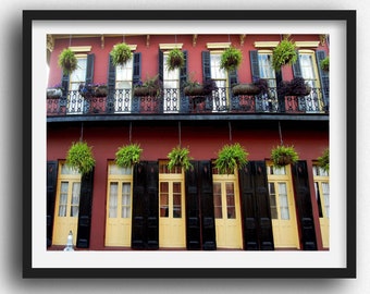 French Quarter Wall Art, New Orleans Art Print, New Orleans Art, New Orleans Prints, NOLA Artwork, New Orleans Wall Art, Balcony Wall Art