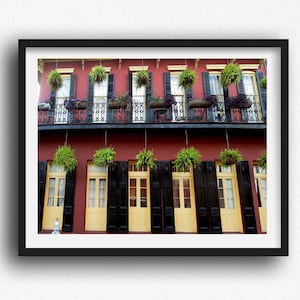 French Quarter Wall Art, New Orleans Art Print, New Orleans Art, New Orleans Prints, NOLA Artwork, New Orleans Wall Art, Balcony Wall Art
