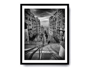 Paris Photography Black and White Print, Unframed Fine Art Photography Print Wall Art Decor