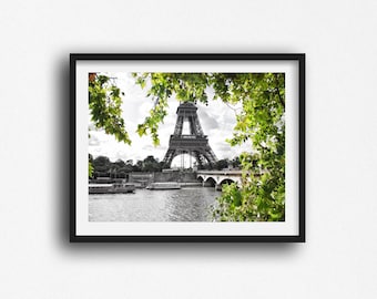 Eiffel Tower Wall Art: Paris Photography (Unframed Print)