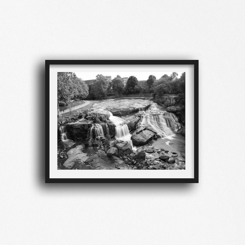 Greenville SC Prints Greenville SC Wall Art Black and White Etsy