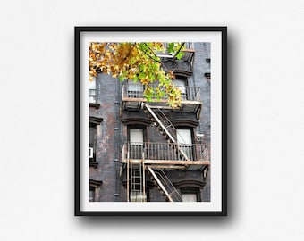 Manhattan Print, New York City Wall Art, Fire Escape, New York Print, New York Photography, Fine Art Photography, New York City Photo