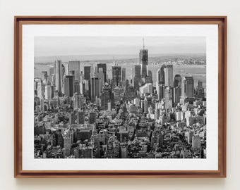 New York City Wall Art, Black and White Photo, New York Skyline Print, City Skyline Poster, New York City Print Art, Modern NYC Wall Art
