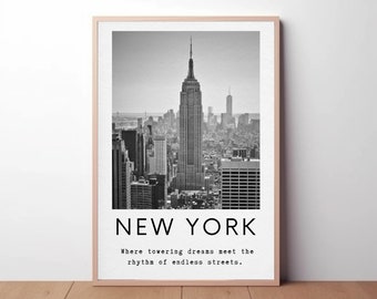 New York City Poster Print, Flatiron Building Photo, New York City Photography. Black and White Photography,  Fine Art Photography,