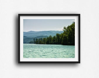 Lake Jocassee Photography Print: Calm Water Landscape