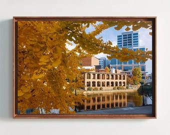 Greenville Photography Print, Old Duke Mayo Factory, Reedy River (Unframed)