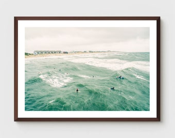 Outbanks Photgraph of Surfers, Surfing Gifts, OBX Pictures, Outerbanks NC Photography, Beach Prints Coastal Wall Art, Beach Wall Art Photos