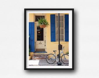 French Quarter New Orleans Art Print - Bright Yellow Building Photo