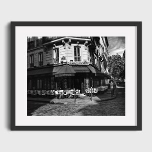 Paris Wall Art, Kitchen Wall Decor, Cafe Art Print, Paris Cafe Photography, Paris Cafe Photos,  Black and White Photography, Paris Prints