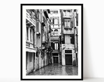 Black and White Venice Prints, Modern Photography, Venice Italy Photography, Photographs of cityscapes, Travel Photography