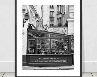 Parisian Cafe, Paris Print, Paris Black and White Photography, Paris Cafe Print, Paris Photos, Black and White Wall Art