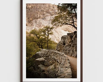 Yosemite Wall Art: Scenic Mountain View - California Nature Print