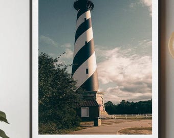 Cape Hatteras Lighthouse Print: Outer Banks Coastal Wall Art